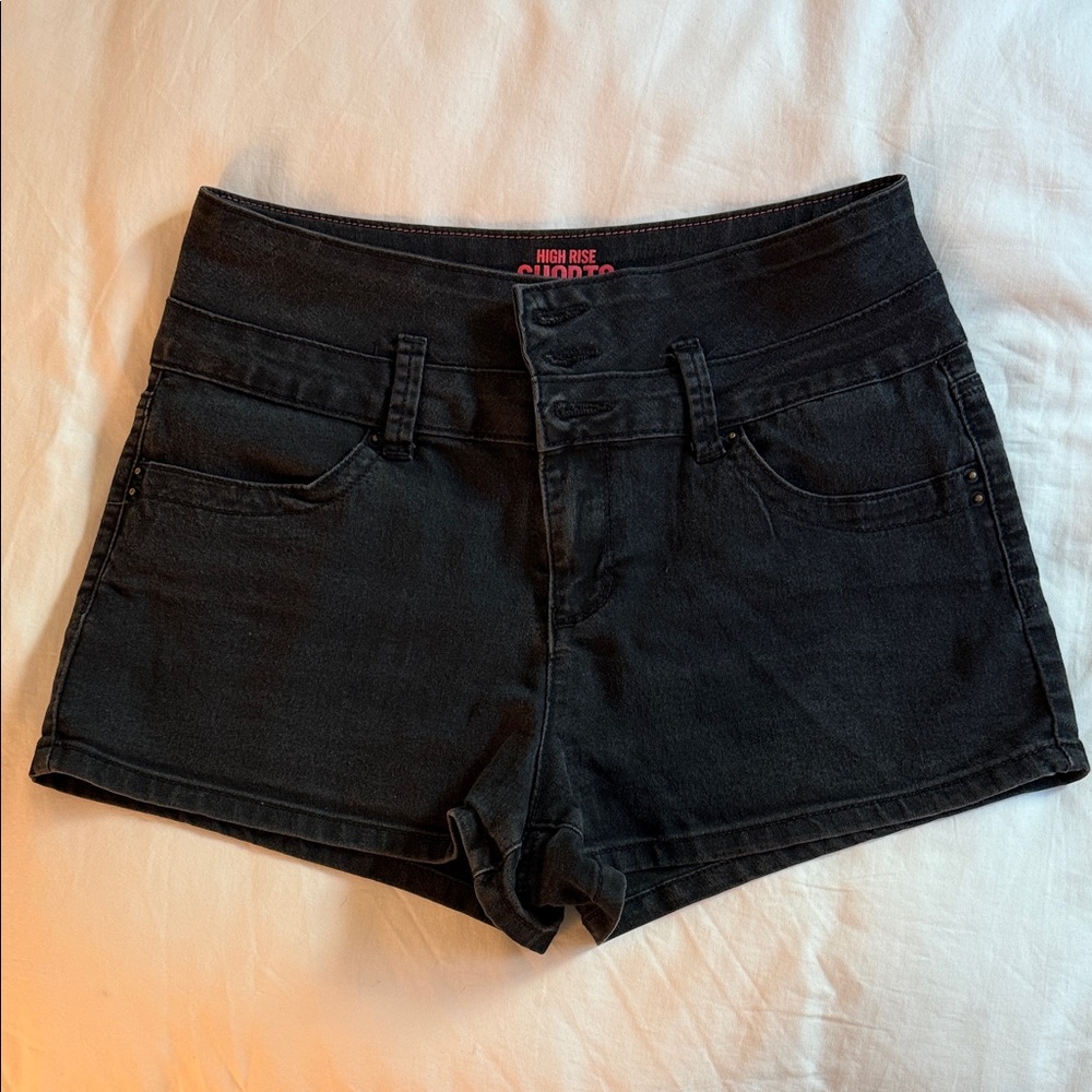 YMI Women's High Waist Black Shorts